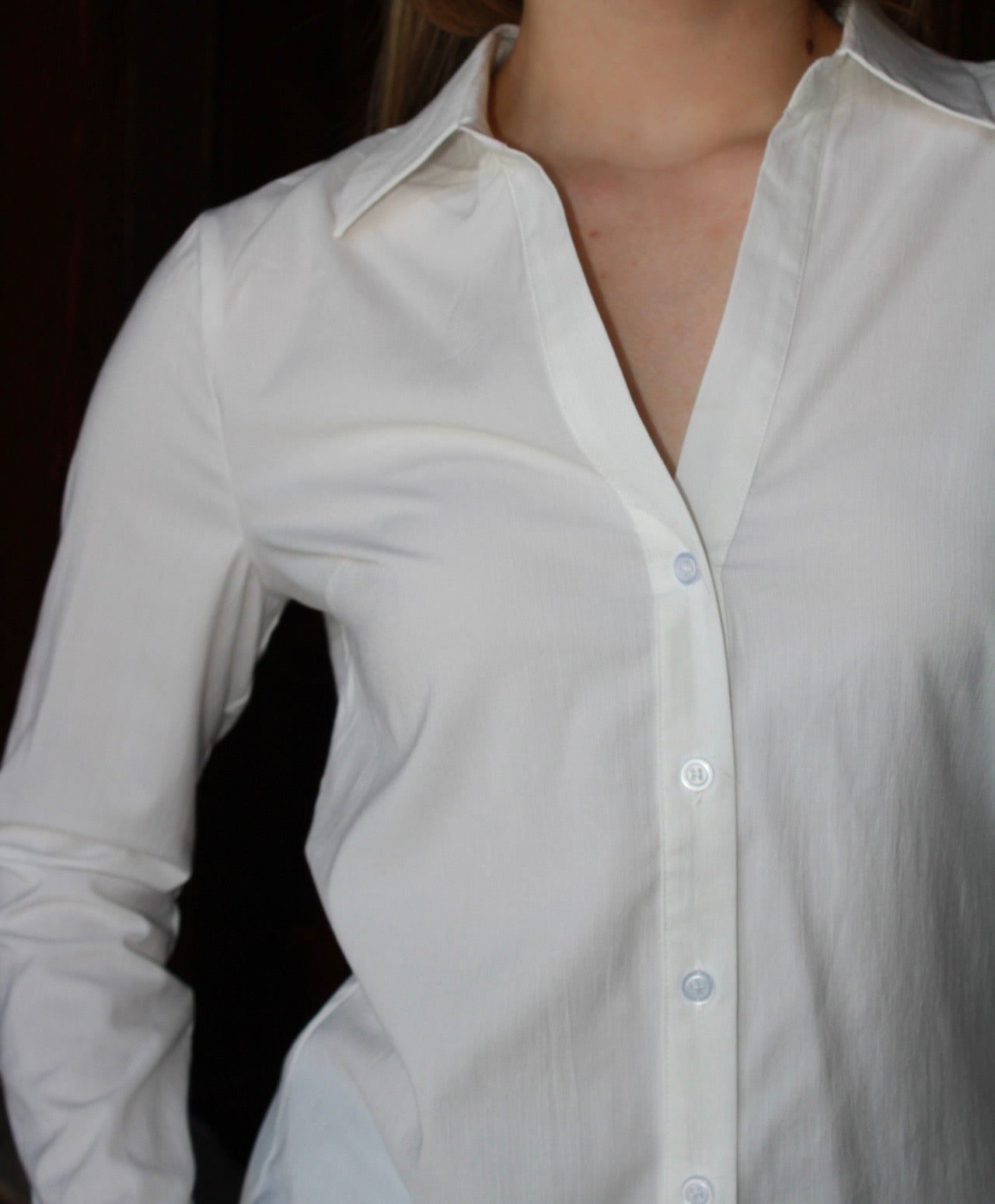 Camisa blanca tipo manta #11244