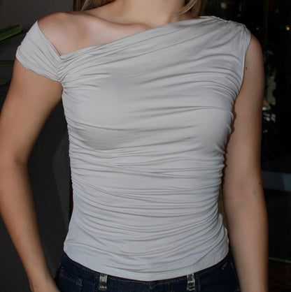 Blusa beige off shoulder #11442