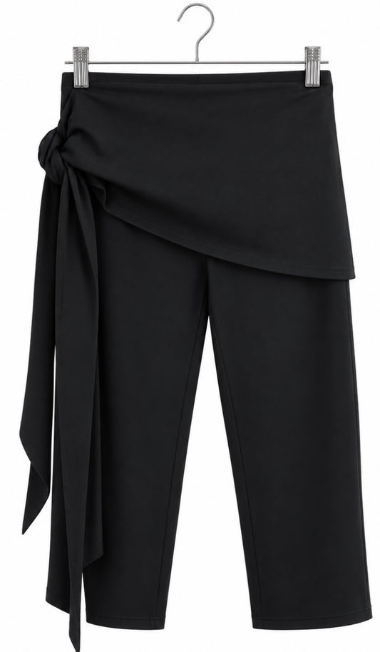 Capri negro con nudo #12031