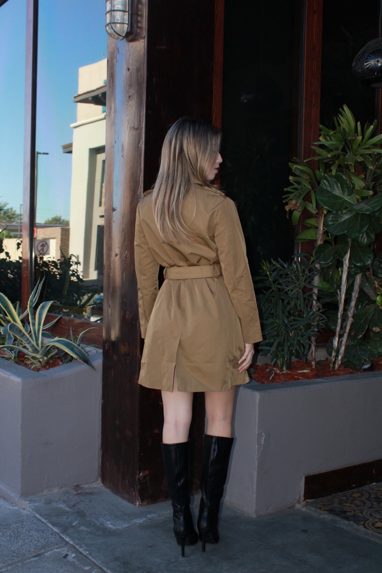 Gabardina café #11567