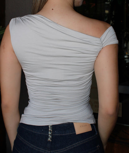 Blusa beige off shoulder #11442