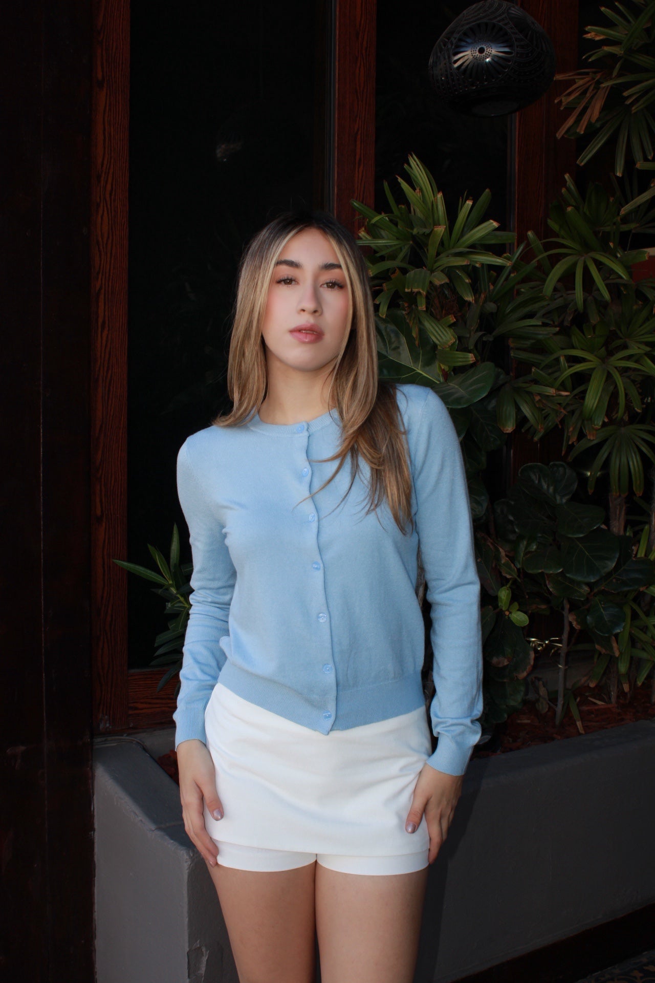 Falda corta c short blanca #12571