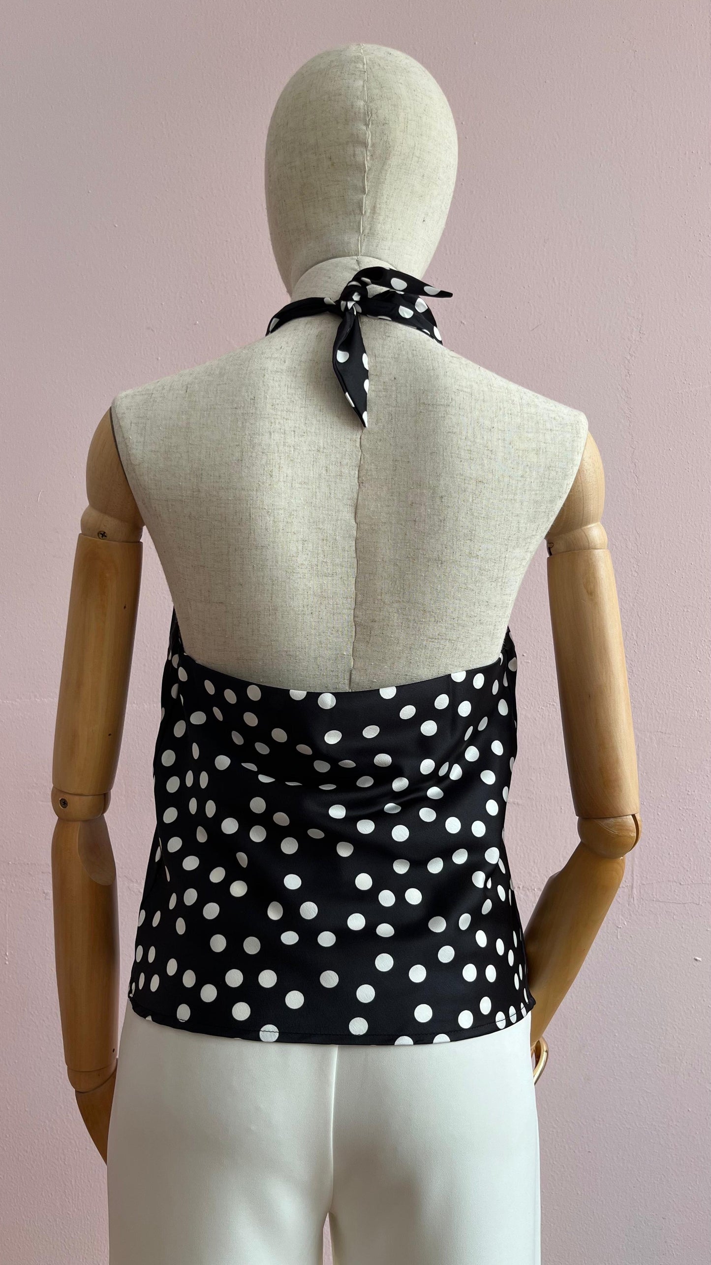 Blusa halter polka dots #11937