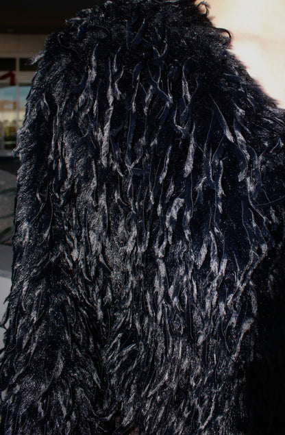 Saquito negro peludo #11684