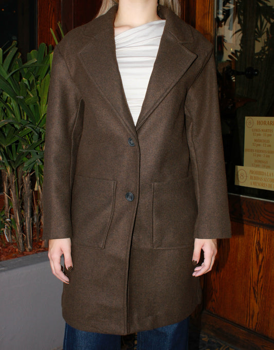 Saco gabardina café chocolate #11452