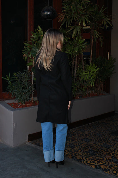 Saco negro largo #11549