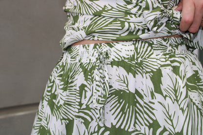 Set estampado de hojas verde #11183
