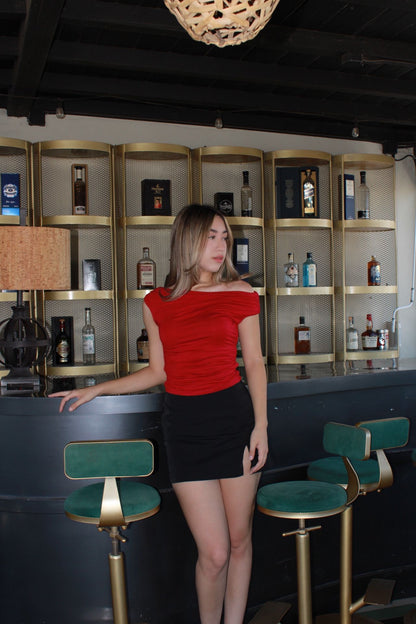 Blusa roja, Off Shoulder  #11398￼