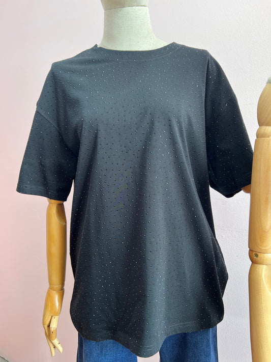 Blusa negra de brillos #11930￼