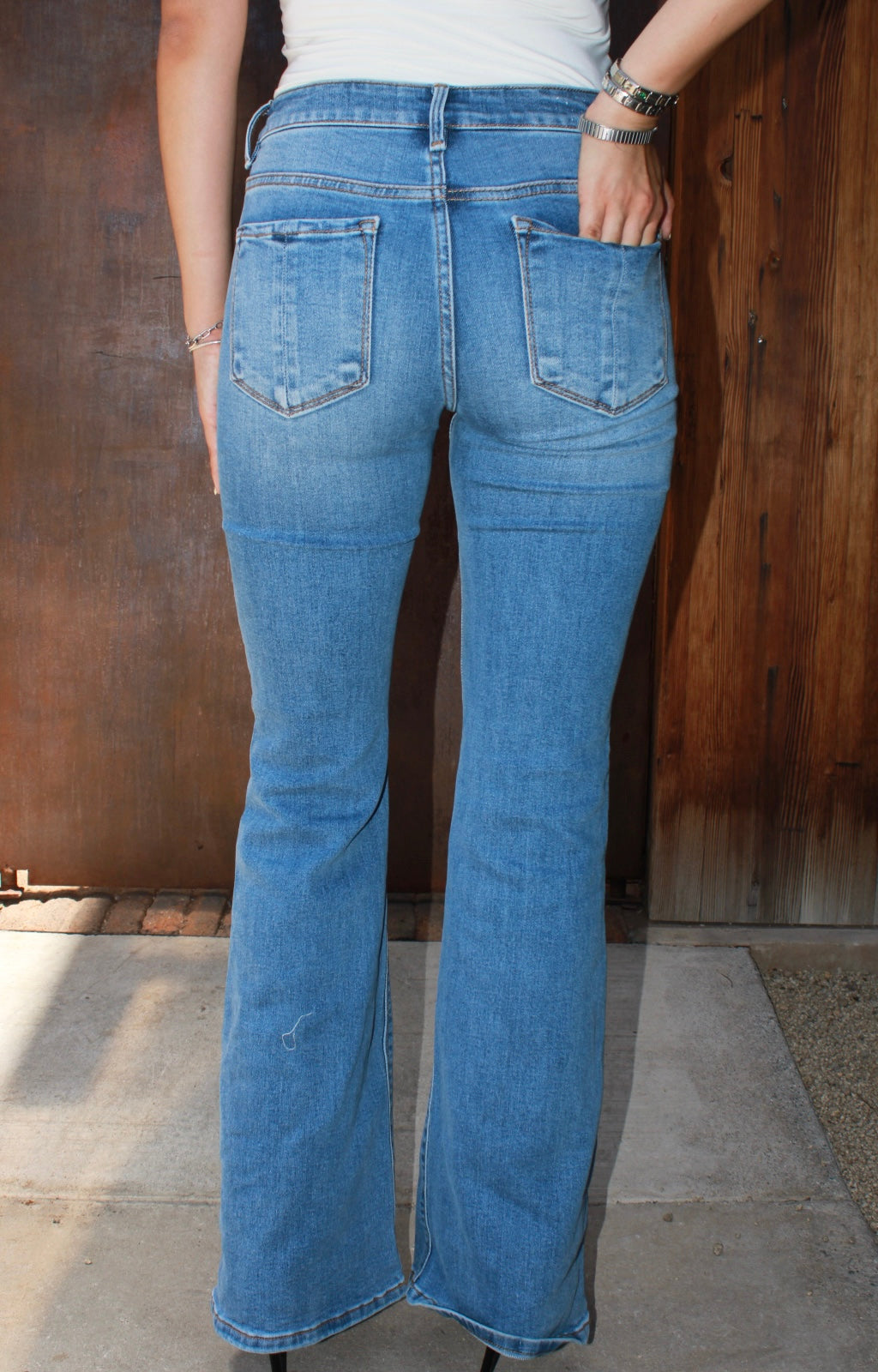 Jeans bootcut azul claro #11267