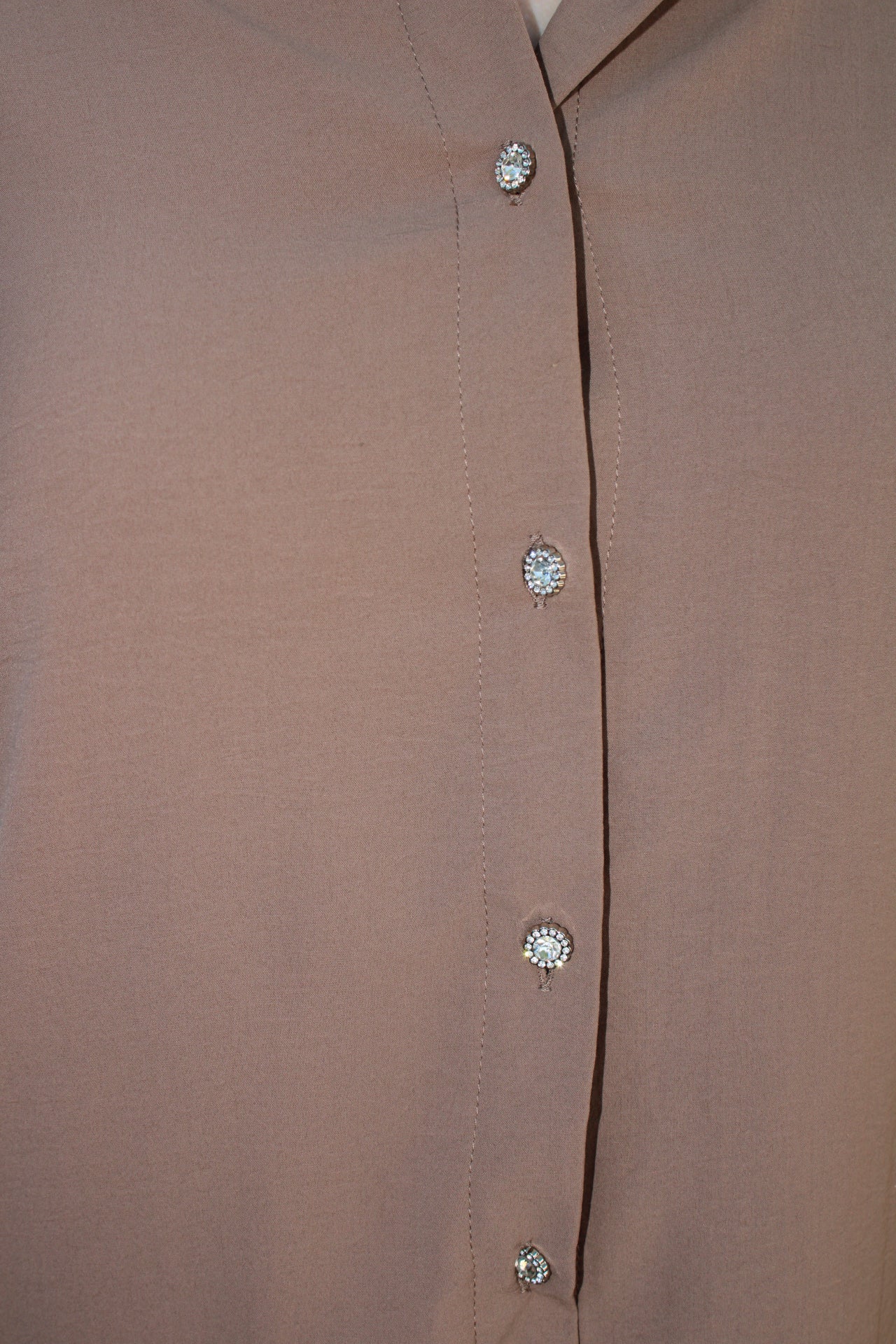 Camisa, mocha botones de brillo ￼#11523
