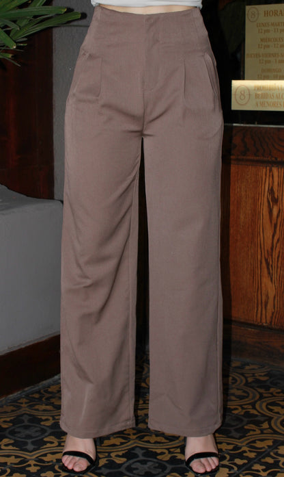 Pantalón de vestir café #11457