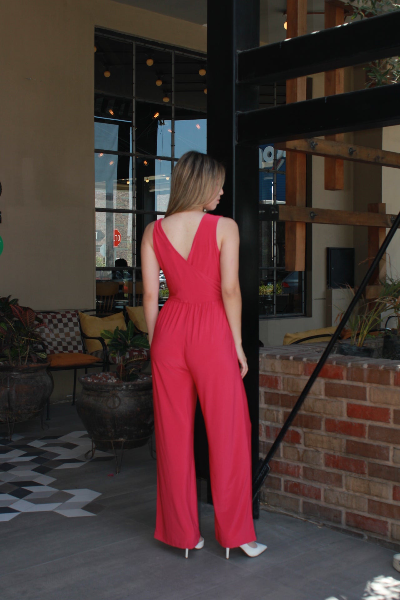 Jumpsuit rosa fucsia de licra #11277