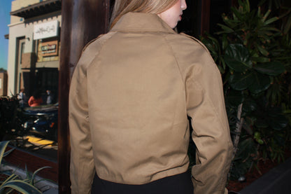 Gabardina corta café #11568