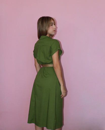 Vestido verde oscuro #11360
