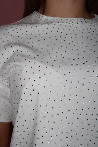 Camiseta blanca con brillos. #11761