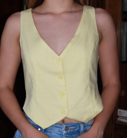 Chaleco amarillo manta #11237