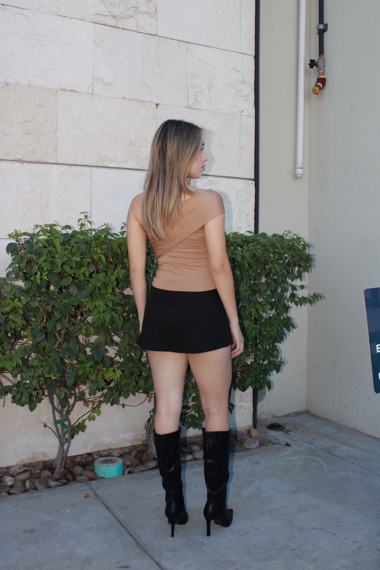 Minifalda negra con Short abajo #11533￼