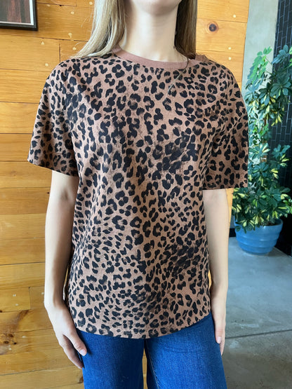 Camisa, café, Animal print#11854