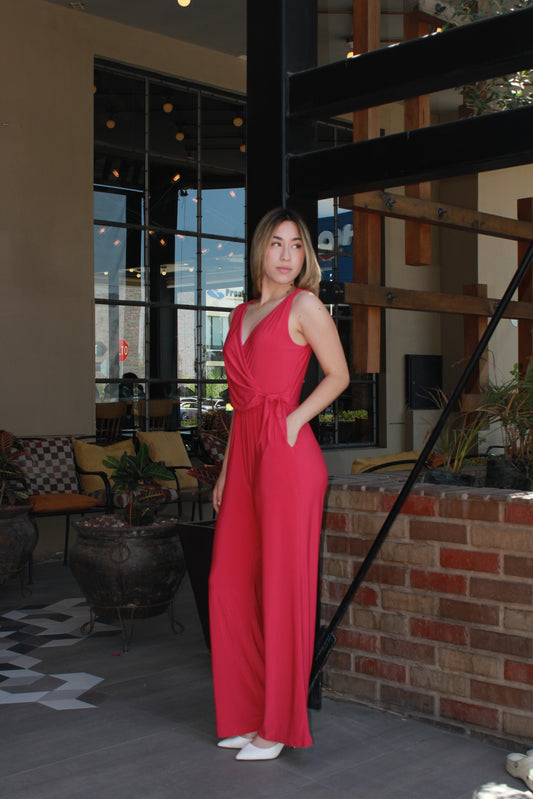 Jumpsuit rosa fucsia de licra #11277
