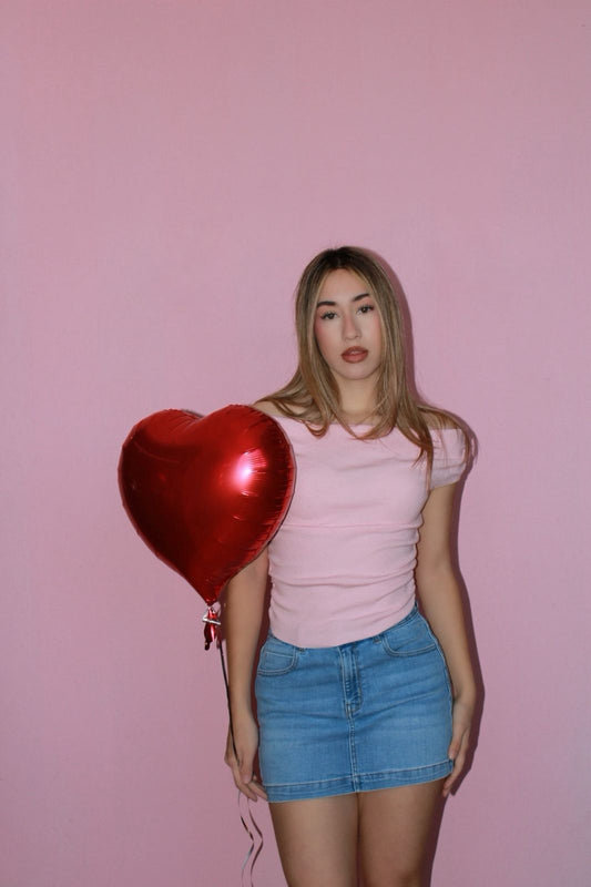 Blusa rosa, Off Shoulder, tela suéter. #11752