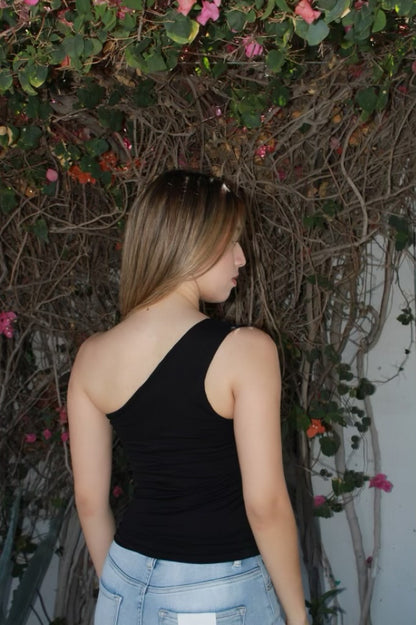 Top Negro, One Shoulder #11225