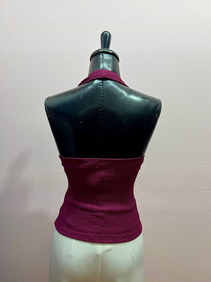 Top halter fucsia ￼#11915