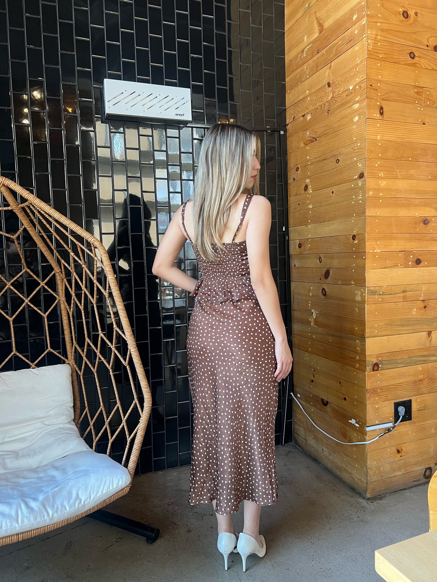 Conjunto por falda y Top café #11851￼