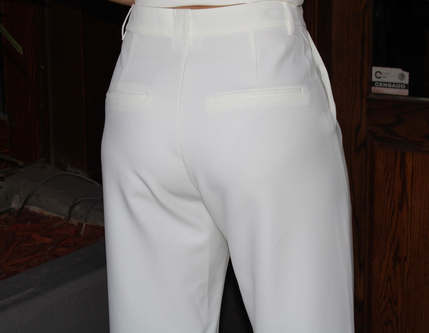 Set blanco de chaleco y pantalón #11243