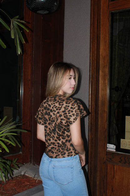 Blusa básica animal print #11251