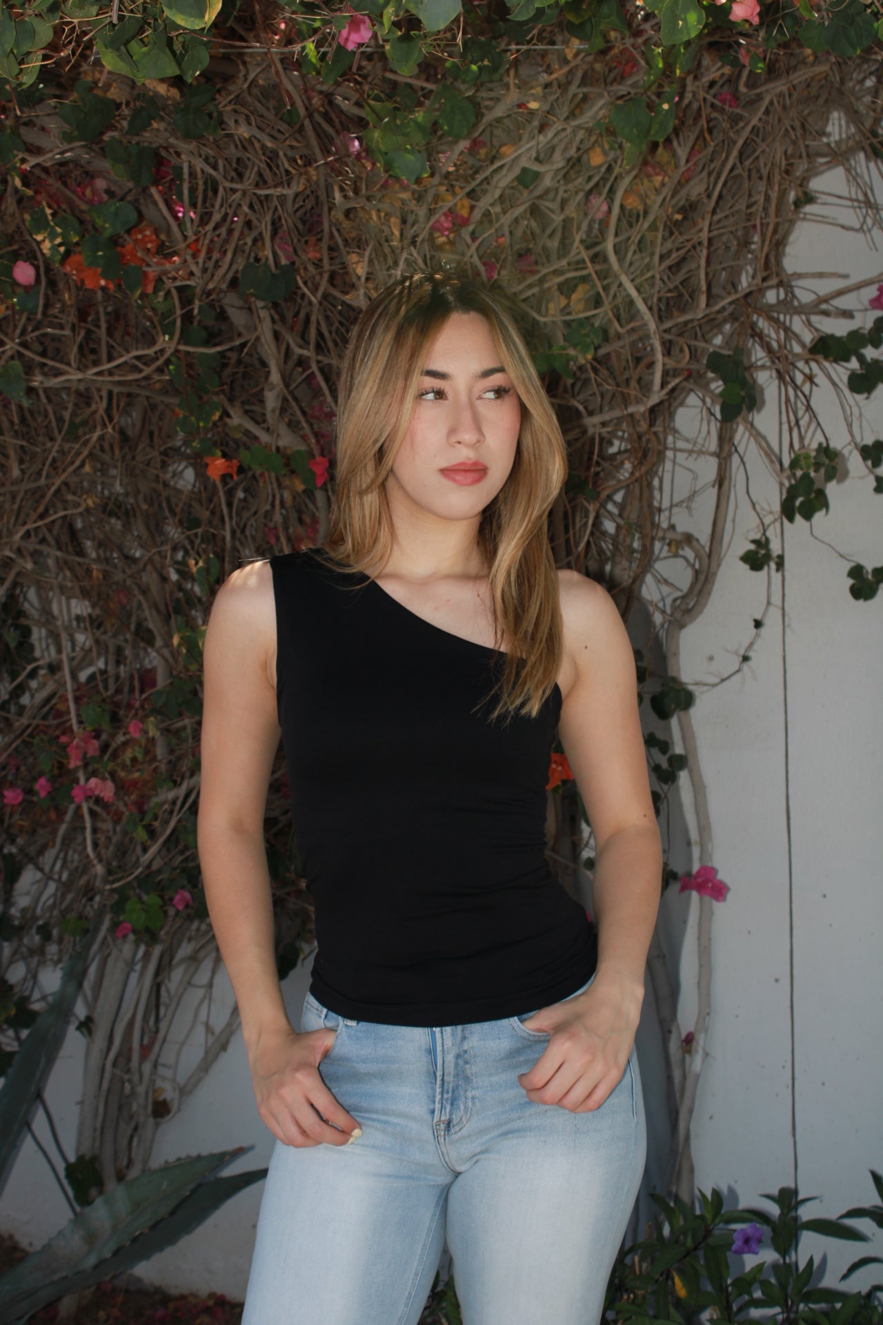 Top Negro, One Shoulder #11225