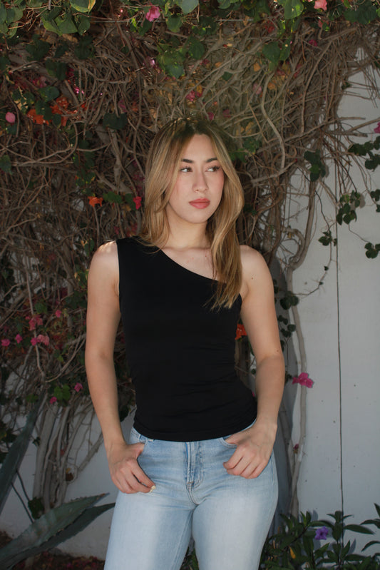 Top Negro, One Shoulder #11225