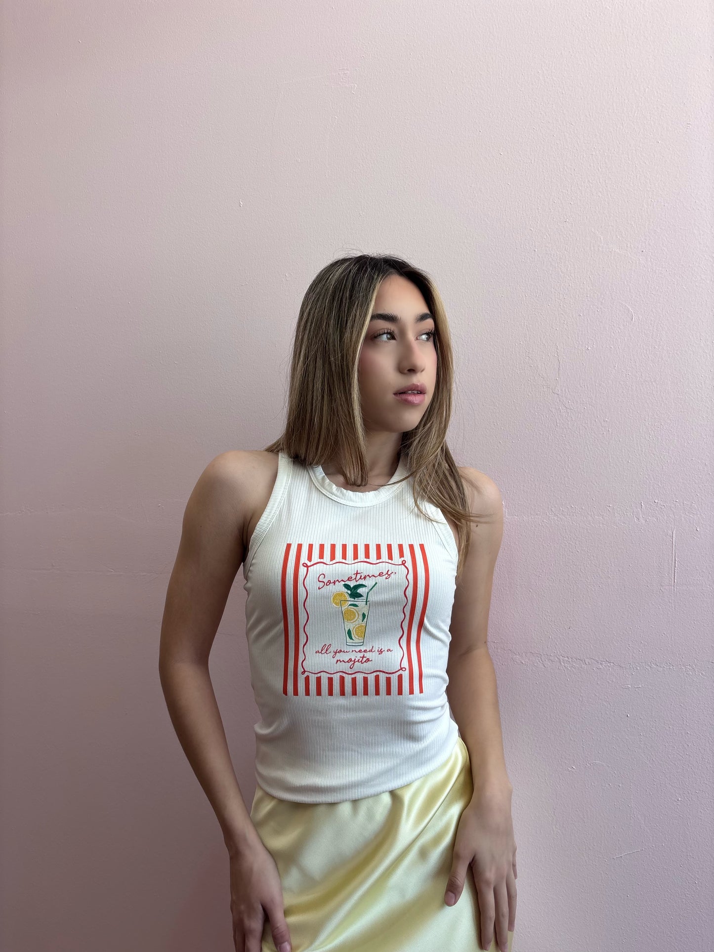 Tank top blanco mojito #11880