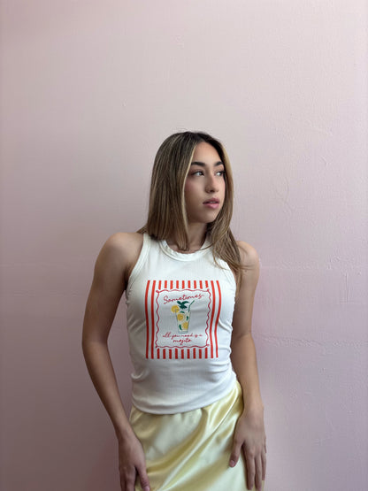 Tank top blanco mojito #11880