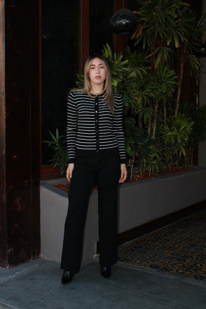 Set de Pans con sweater rayado #11619