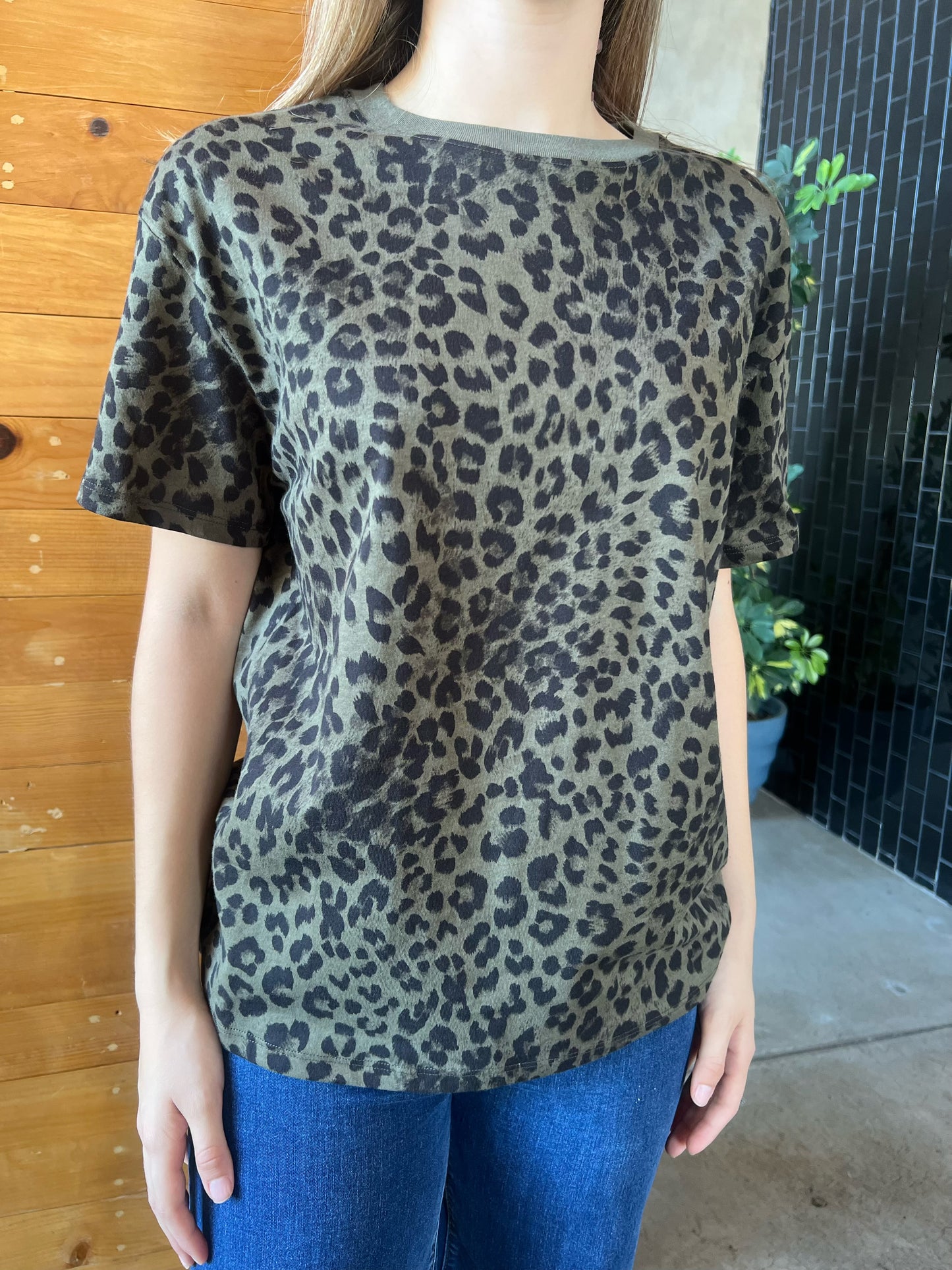 Camisa Verde, Animal print #11853