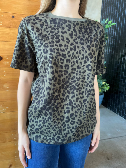 Camisa Verde, Animal print #11853
