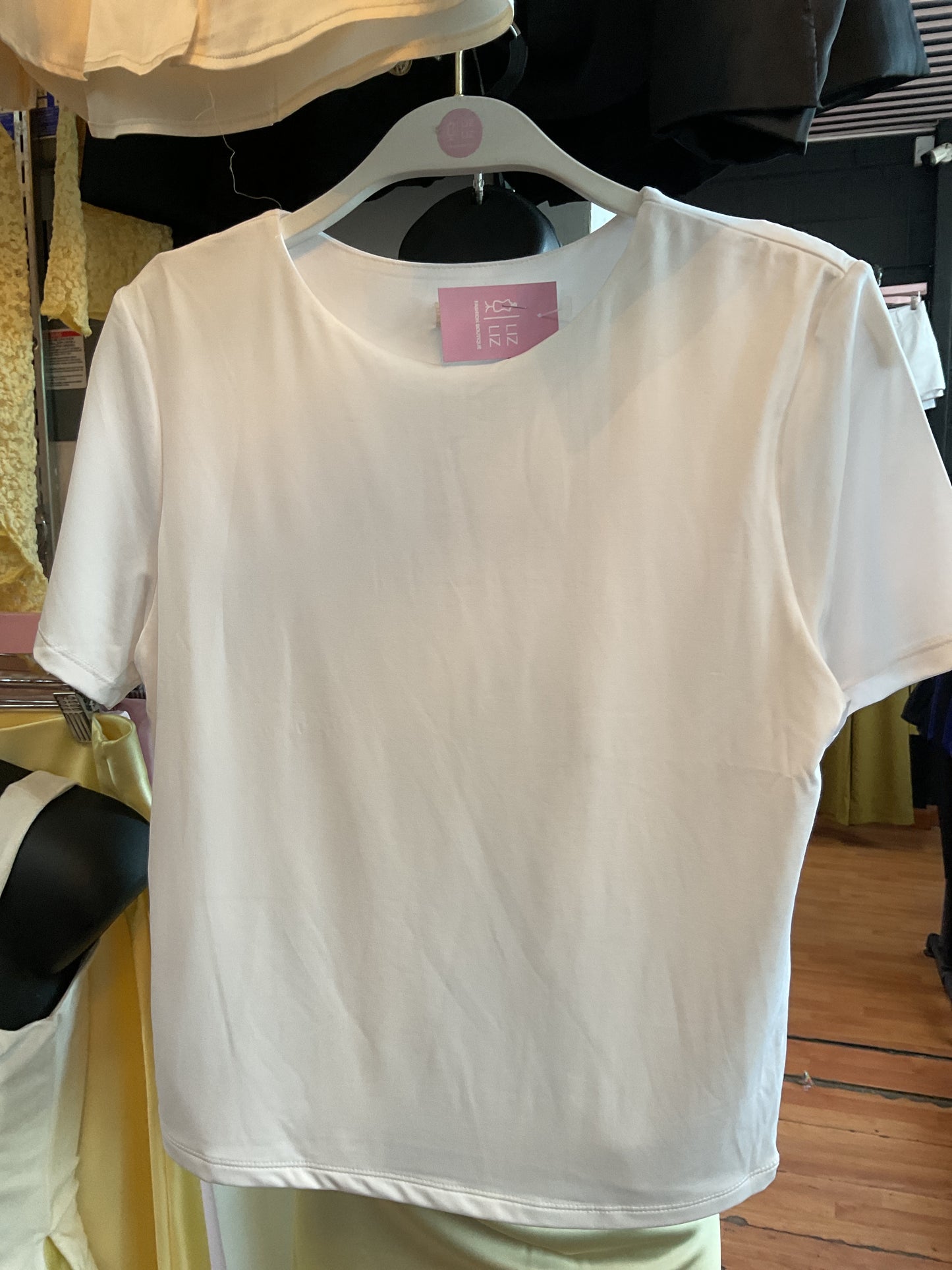 Blusa básica blanca de algodón #11804