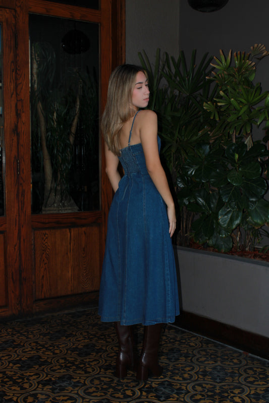Vestido de mezclilla mini corte A #11471