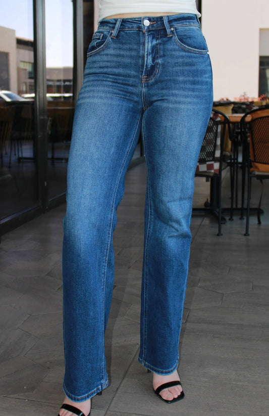 Jeans azul oscuro rectos #11301