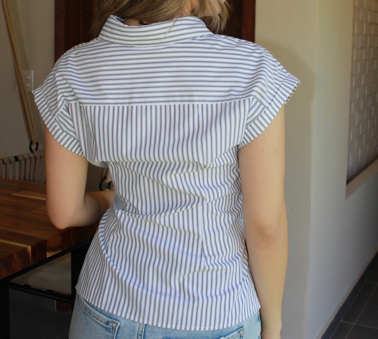 Camisa manga corta rayada #11179