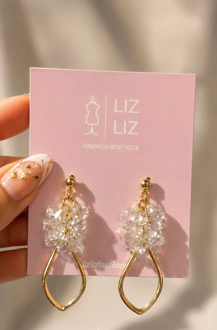 Aretes en gota transparentes #2A
