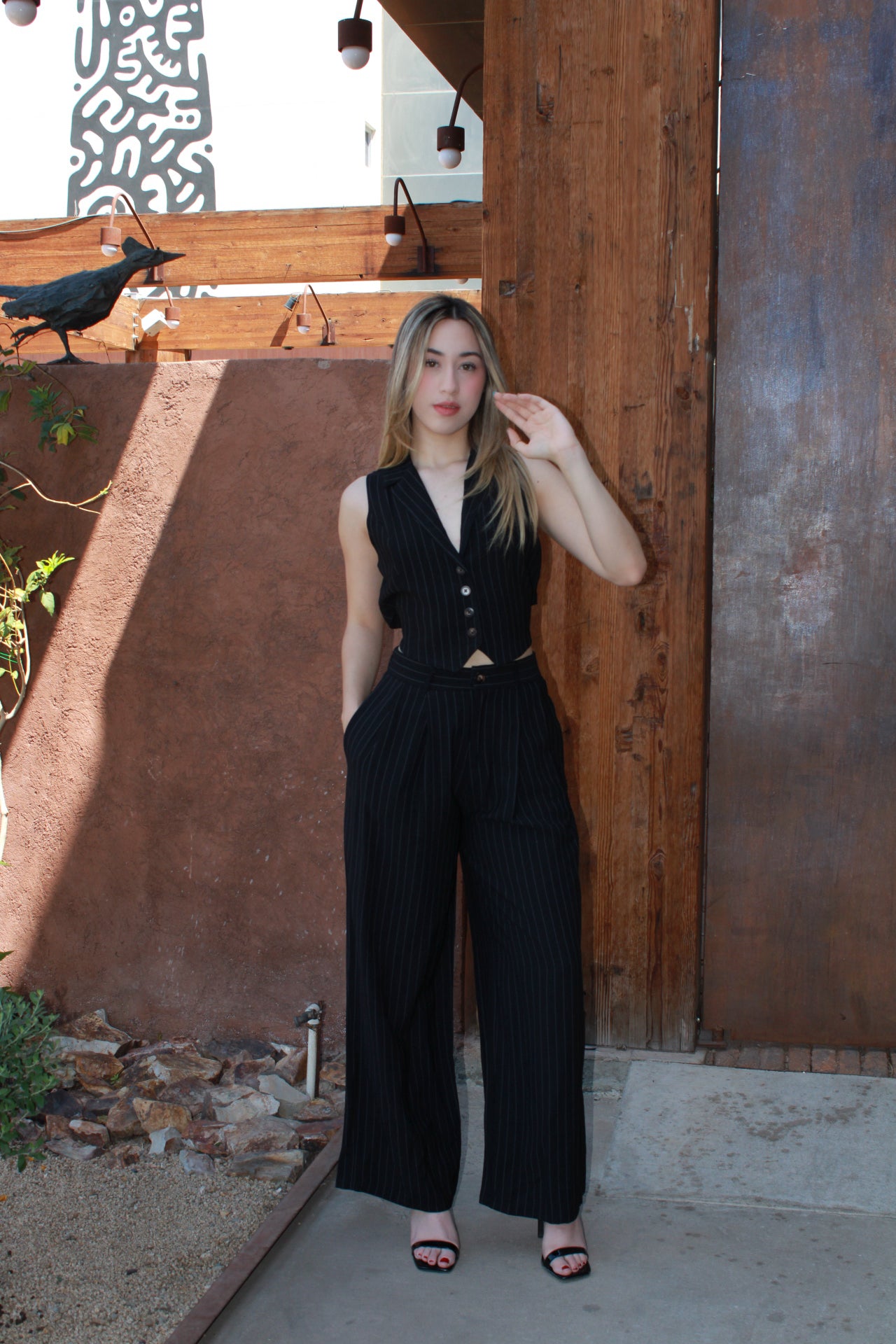 Set  Rayado color negro #11136