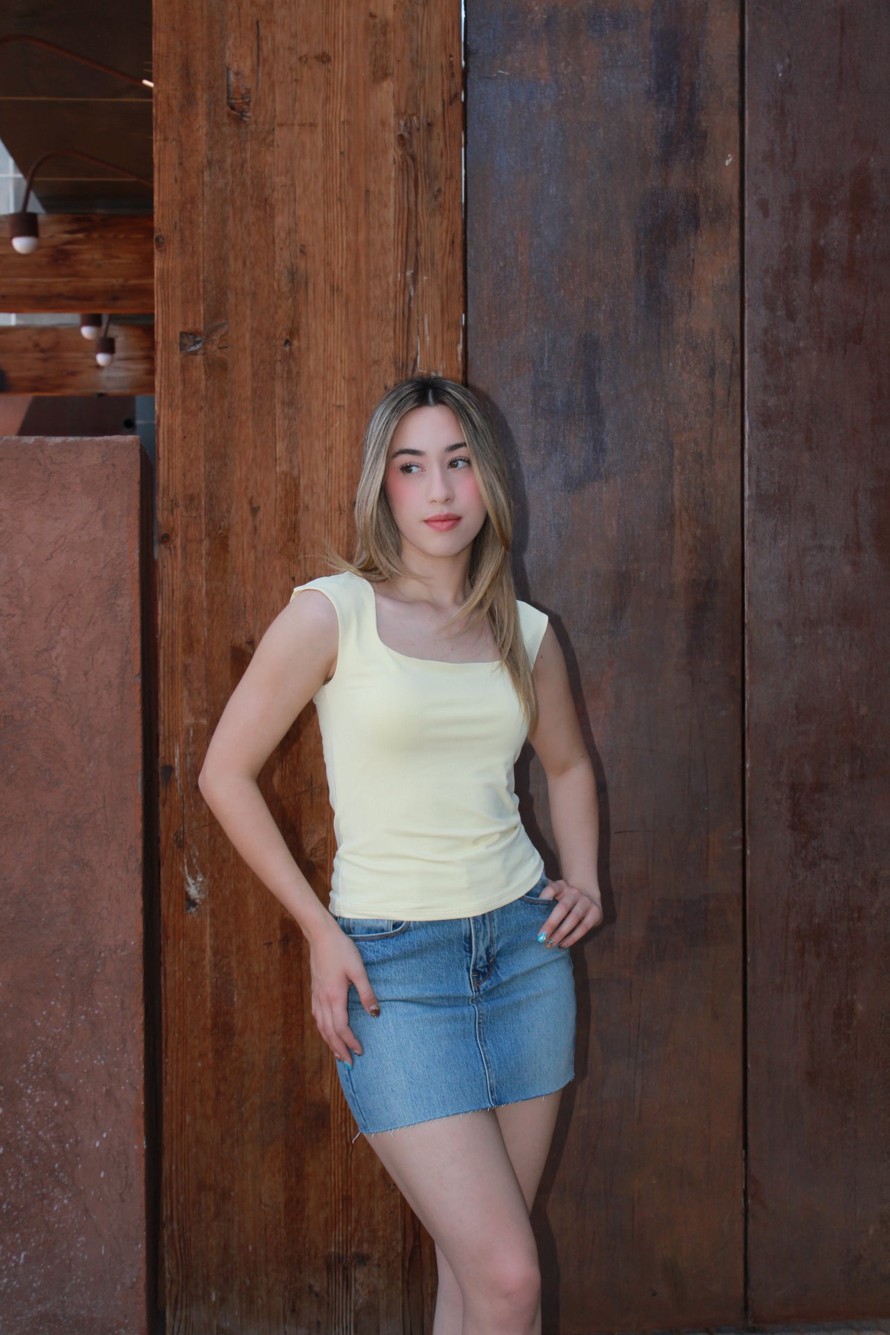 Blusa de licra amarilla #11140