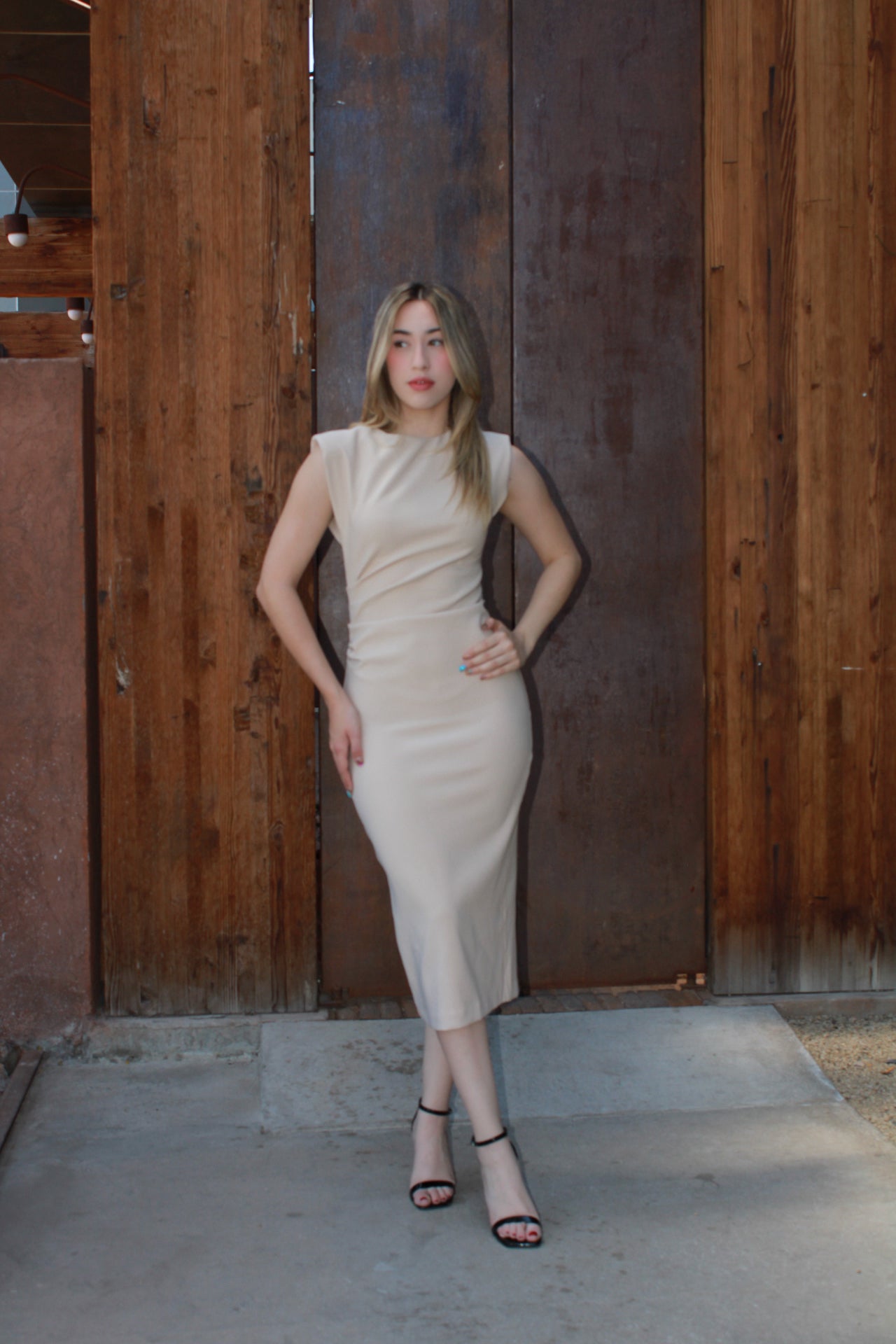 Vestido, Midi corrugado #11138
