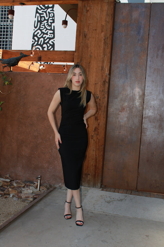 Vestido negro, Midi #11139