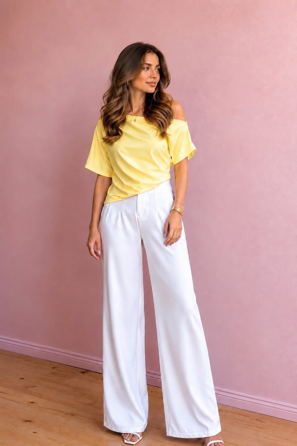 Blusa amarillatipo satin #11953