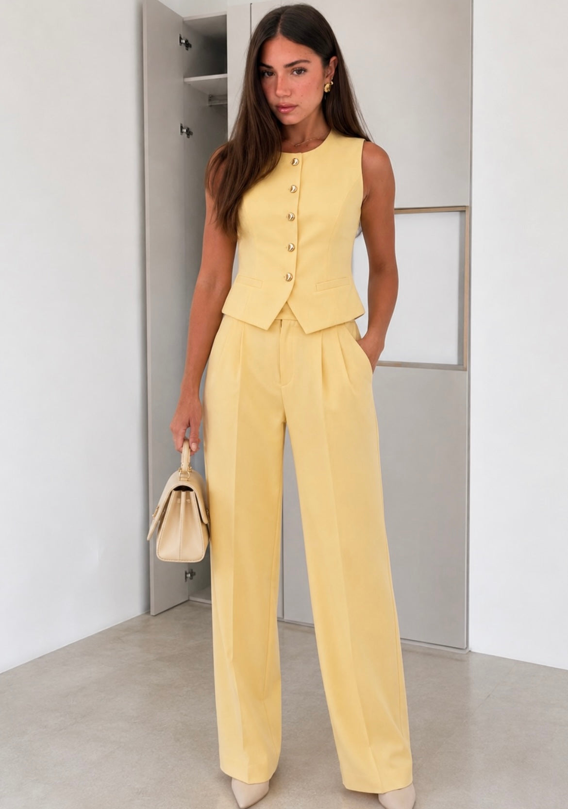 Set amarillo botones de Conchita #11980