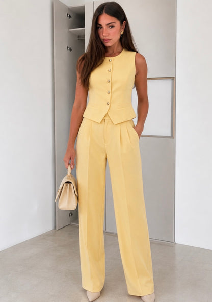 Set amarillo botones de Conchita #11980