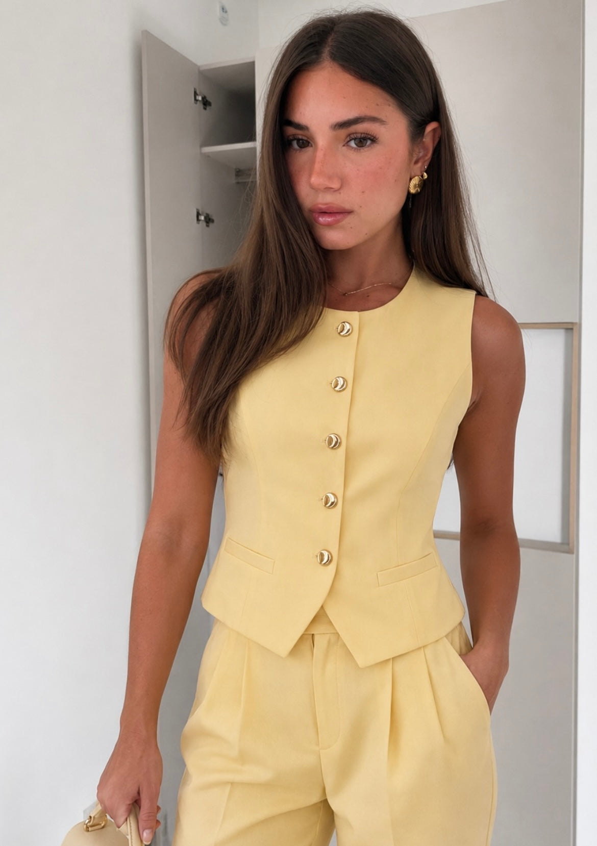 Set amarillo botones de Conchita #11980